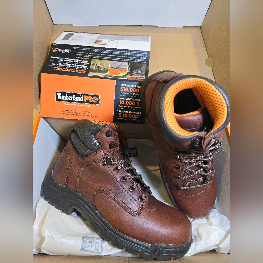 Timberland PRO Men's Dark Brown Leather Boots